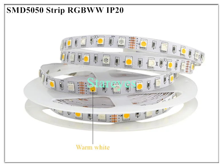 100 шт. SMD 5050 60 светодиодный/м белый, теплый белый, RGB/RGBW/RGBWW 4 в 1 RGBW/RGBWW Светодиодные ленты лента освещения IP20 IP65 Водонепроницаемый