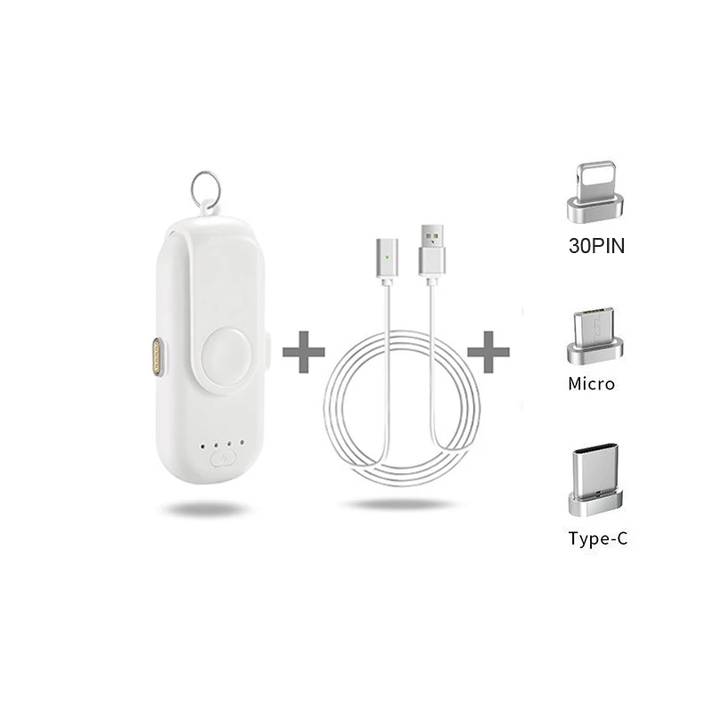Мини Магнитный адаптер EtopLink с зарядным устройством на 1000 мАч, портативная беспроводная зарядка для Micro USB type C, опционально - Тип штекера: 3 IN 1