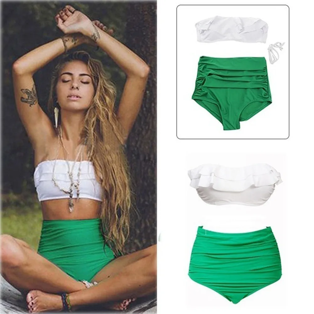 padded bikinis with high waisted bottoms