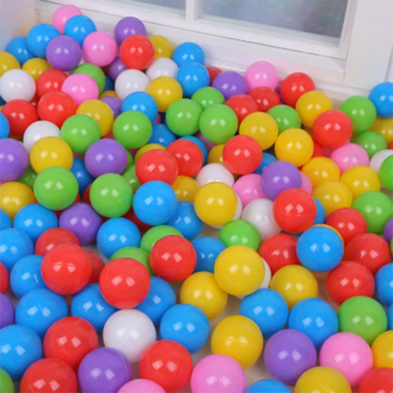 100 Pcs/lot Colorful Environmental Protection Plastic Marine Ball Children's Pool Toy Ball Thickening Children's Toy Ball - Цвет: type 01 random color