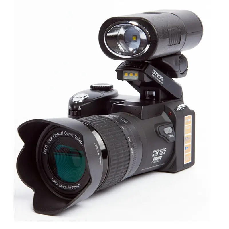 POLO D7200 Digital Camera 33MP Auto Focus Professional DSLR Camera Telephoto Lens Wide Angle Lens Appareil Photo Bag Tripod