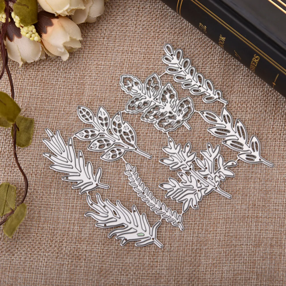 HamyHo 96*106mm Leaves Frame Metal Steel Cutting Dies for DIY Scrapbooking album Embossing Cut Dies - 32932965424