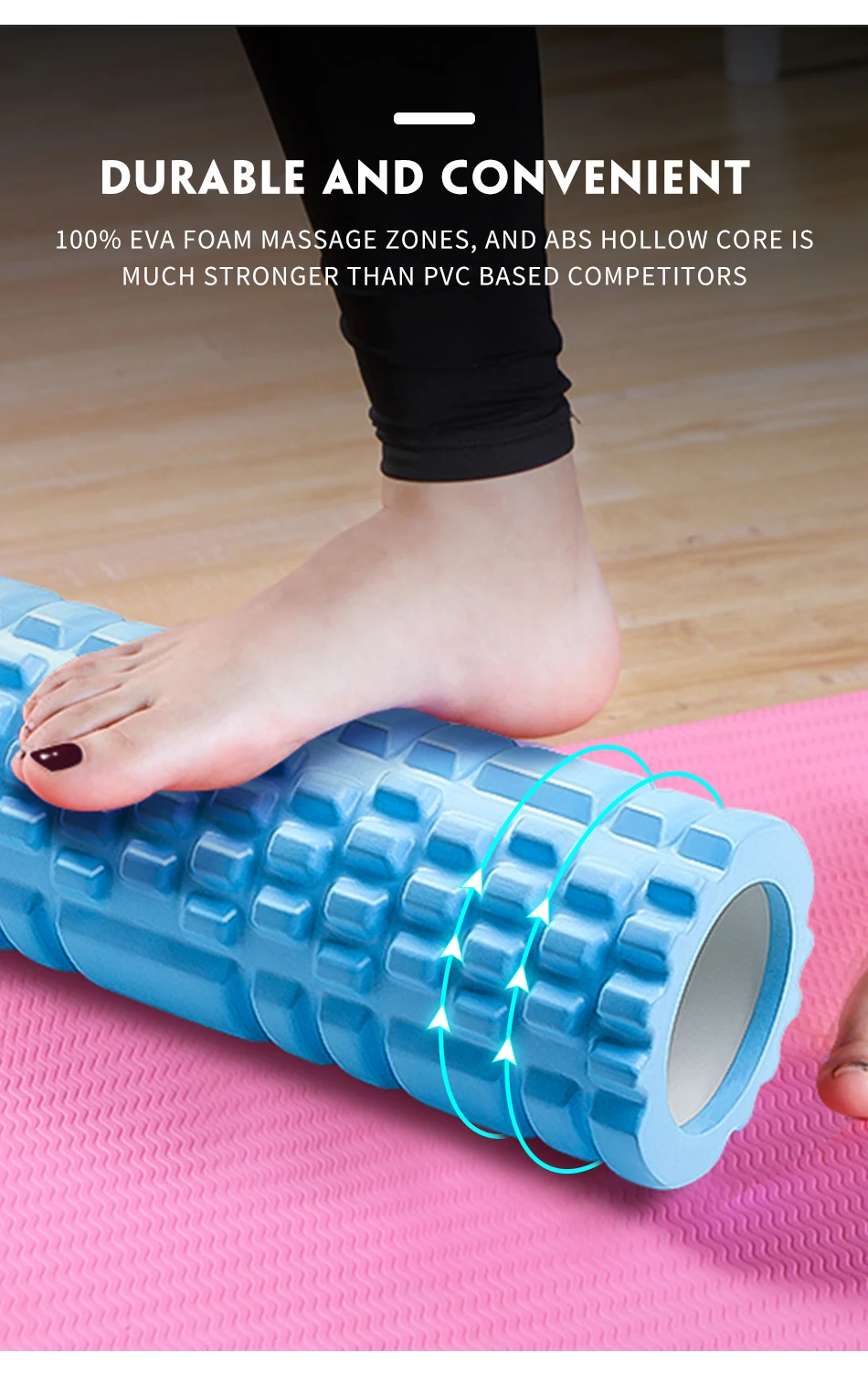 Sport Fitness Foam Roller Eva for Back Massage Roller 30cm 33cm Blok Exercises Physical Therapy Soft Yoga Block Pilates Home Gym