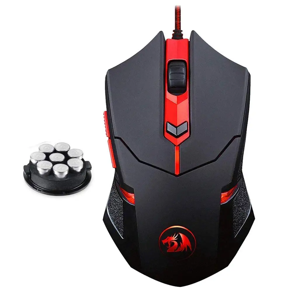 

M601 Wired Gaming Mouse, Ergonomic, Programmable 6 Buttons, 3200 DPI with Red LED Mouse for Windows PC Games - Black