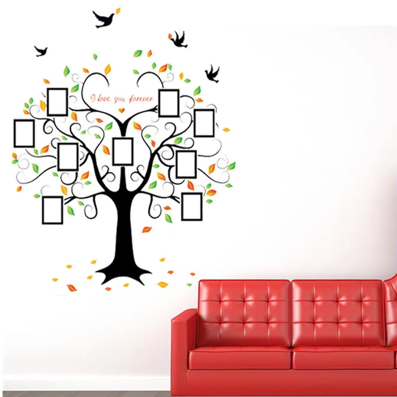 

Heart Shaped Photo Frame Wall Stickers Removable Self Adhesive Art Vinyl Home Room Decoration Removable DIY Wall Stickers