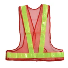 Hi-Viz светоотражающий жилет, чтобы вы были заметны Предупреждение дорожно-строительная страховочная Шестерни красного и желтого цветов