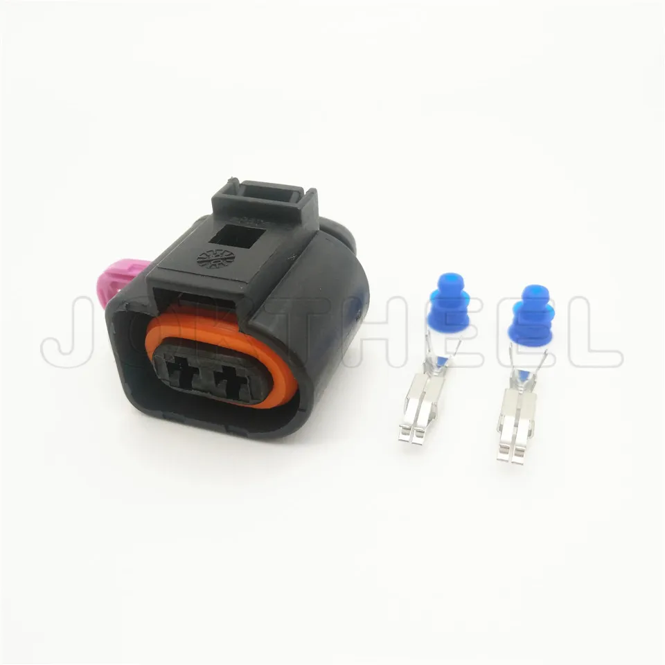 1-20 set 2 Pin 3.5mm male female automotive water temperature sensor horn socket connector plug for VW Audi 1J0973722 1717692-1