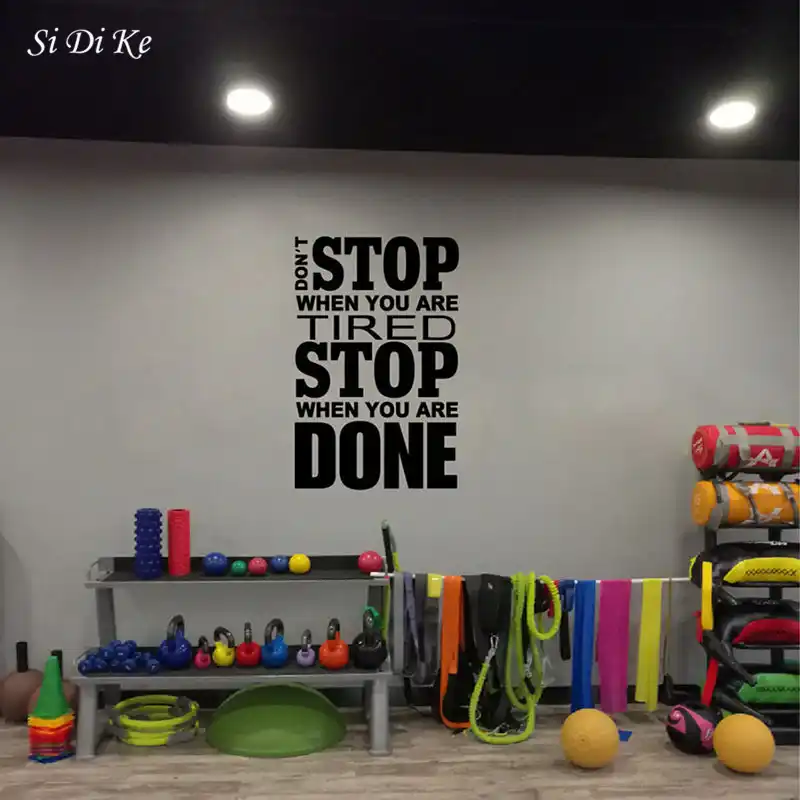 Adhesivo De Pared Con Diseno De Gimnasio En Casa De Si Di Ke