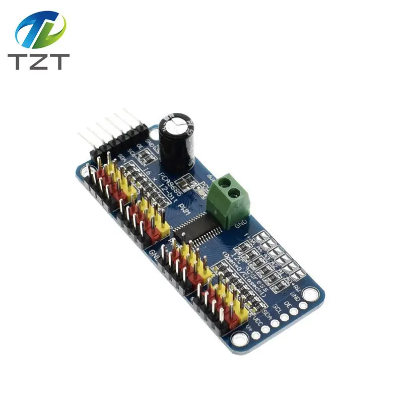 

TZT 16-Channel 12-bit PWM Servo Driver - I2C interface - PCA9685 for Arduino Raspberry Pi DIY Servo Shield Module servo shield