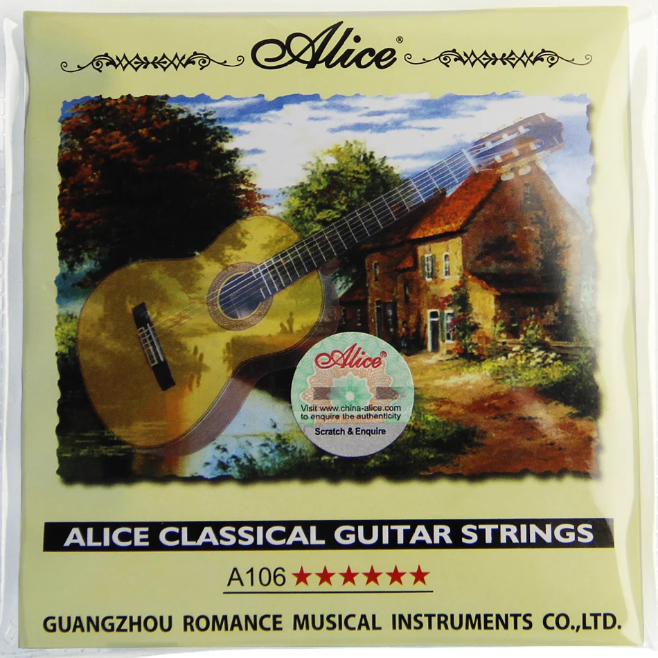 Новые нейлоновые струны для гитары Alice A106|guitar string tune|guitar santanaguitar to computer cable | АлиЭкспресс