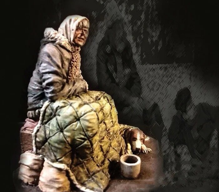 

New Unassembled 1/35 Survivor WOMAN Homeles Resin Figure Unpainted Model Kit