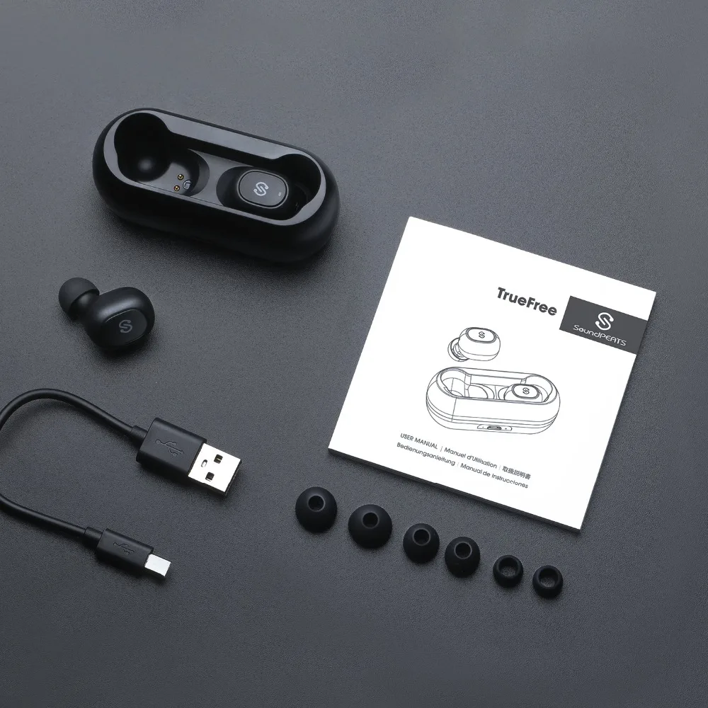 SoundPEATS наушники вкладыши TWS Bluetooth 5 0 Беспроводной стерео Бас звуком мини True