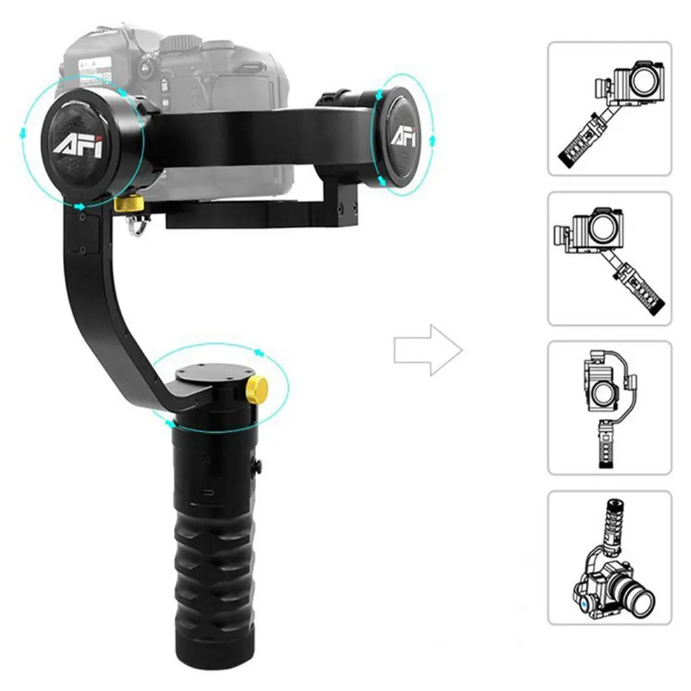 

AFI VS-3SD 3-Axis Camera Gimbal Handheld Stabilizer Selfie Stick Accessory 1.7KG Max Load For Mirrorless Camera