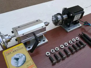 

CNC Rotary Axis 50mm 3 Jaw Chuck tailstock for wood router