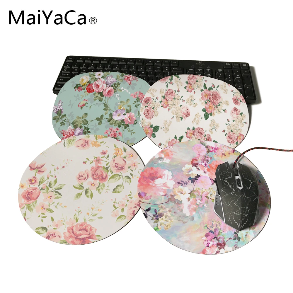 MaiYaCa love of a flower prints коврик для мыши маленький размер круглый игровой Нескользящий Резиновый Коврик