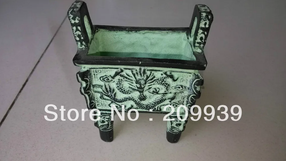 

00374 Collection of Chinese Bronze Dragon Ding Statue (A0314)