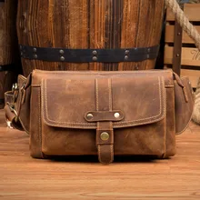 Crazy Horse Натуральная кожа поясная сумка для телефона Сумка дорожная поясная сумка мужская маленькая поясная сумка кожаный чехол