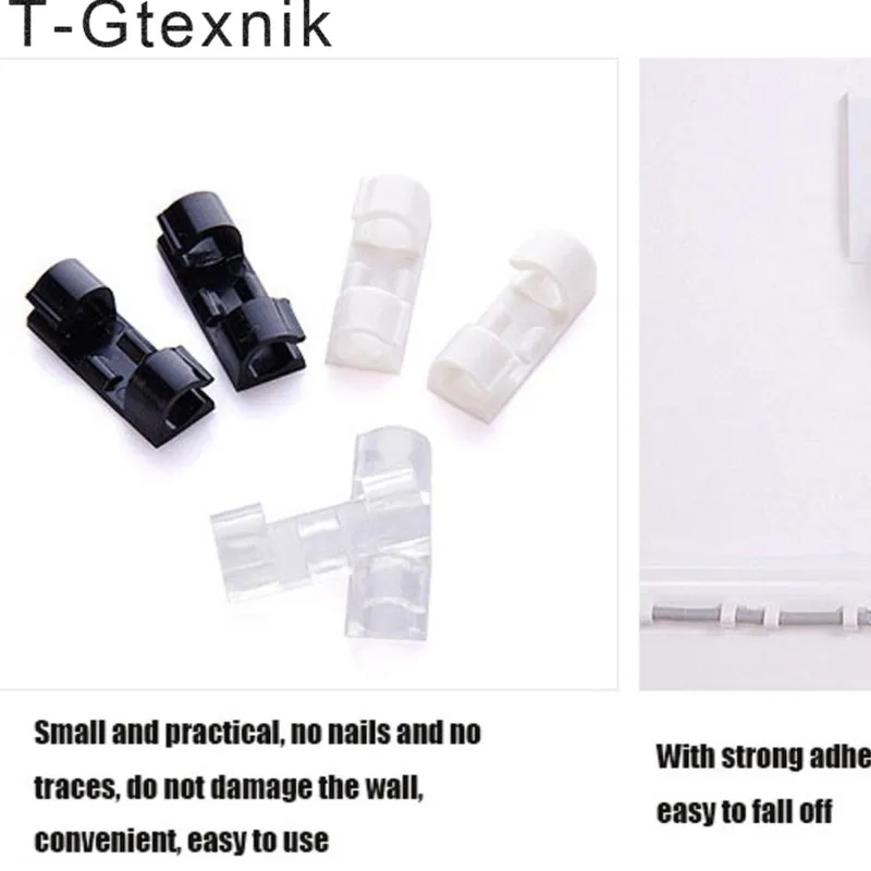

20Pc Earphone Cable Organizer Silicone USB Cable Winder Flexible Cable Management Clip Cable Holder For Mouse Headphone Earphone