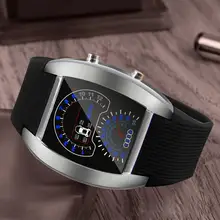 Цифровые наручные часы Горячая новая мода высокого качества авиационный турбо циферблат вспышка светодиодный подарок мужские женские спортивные автомобильные метр 511