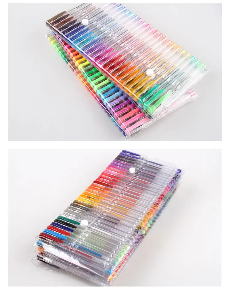Набор гелевых ручек с металлическим блеском 100 шт.|gel pen set|colorful pens schoolgel |