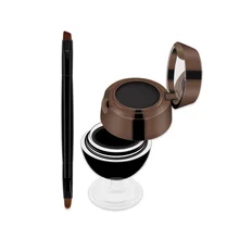 KAQIYA-5002, 2 в 1, черный и коричневый цвет, Водостойкая Подводка для глаз, гелевый крем и стойкий гладкий набор пудры для бровей