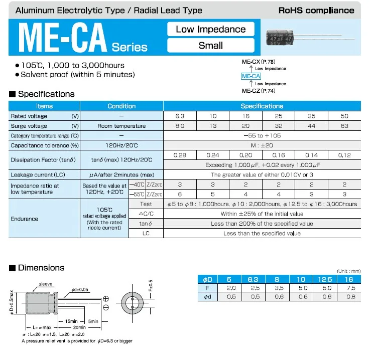 10 шт 470 мкФ 25V SANYO SUNCON CA Series 10x12,5 мм низкое сопротивление 25V470uF алюминиевый электролитический конденсатор