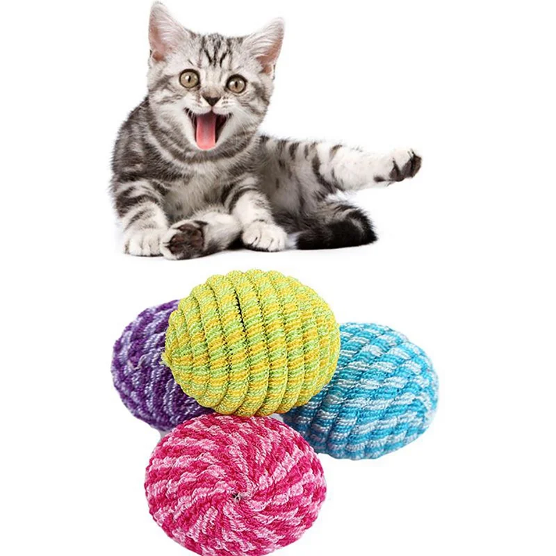 Cat Elastic Thread Rolling Ball Toy for Solving Boredom Tease Cats