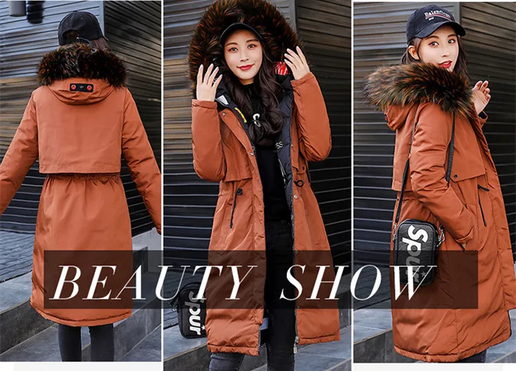 Women Parkas Long Winter Adjustable Waist Long Winter Jackets And Coats Woman Hooded Women Winter Jacket 2018 LZ973 (4)