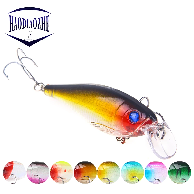 

1pc Minnow Fishing Lure 9cm 12.5g Isca Artificial Crank Hard Bait Pesca Bass Pike Laser Lifelike 3D Eyes Wobblers Fishing Tackle
