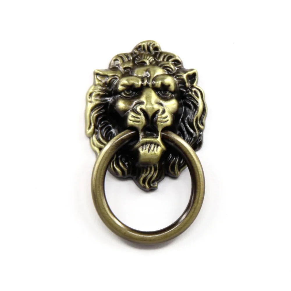 Antique Bronze Lion Head Design Drawer Ring Pull Kitchen knob