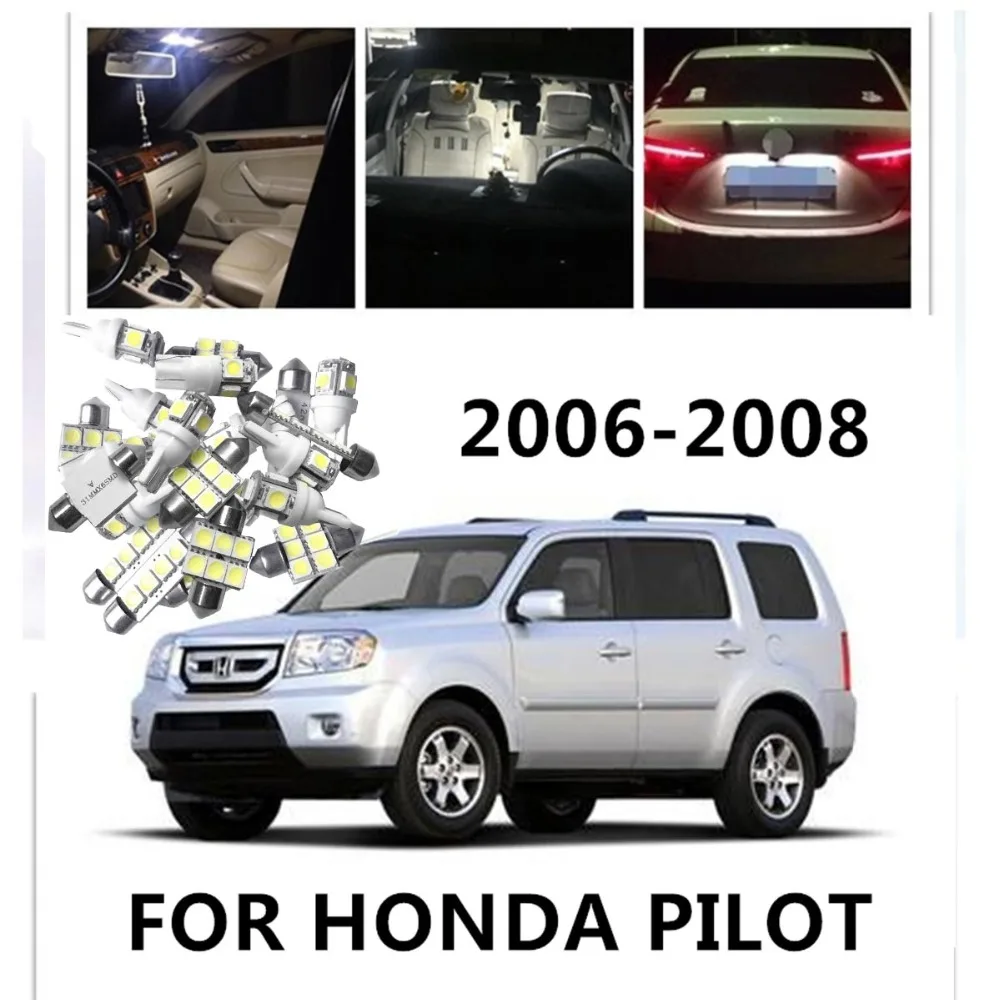 

JGAUT 13pcs LED White Map Dome TRUNK COURTESY Light Bulbs For Honda Pilot 2006-2008 Light Bulbs Interior Package Kit