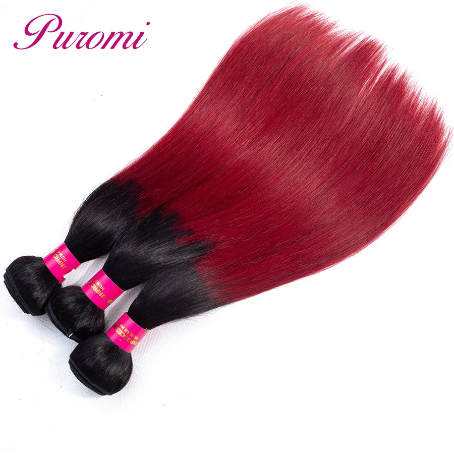 Ombre Two Tone Peruvian Straight Weave Hair 3 4 Bundles 1b