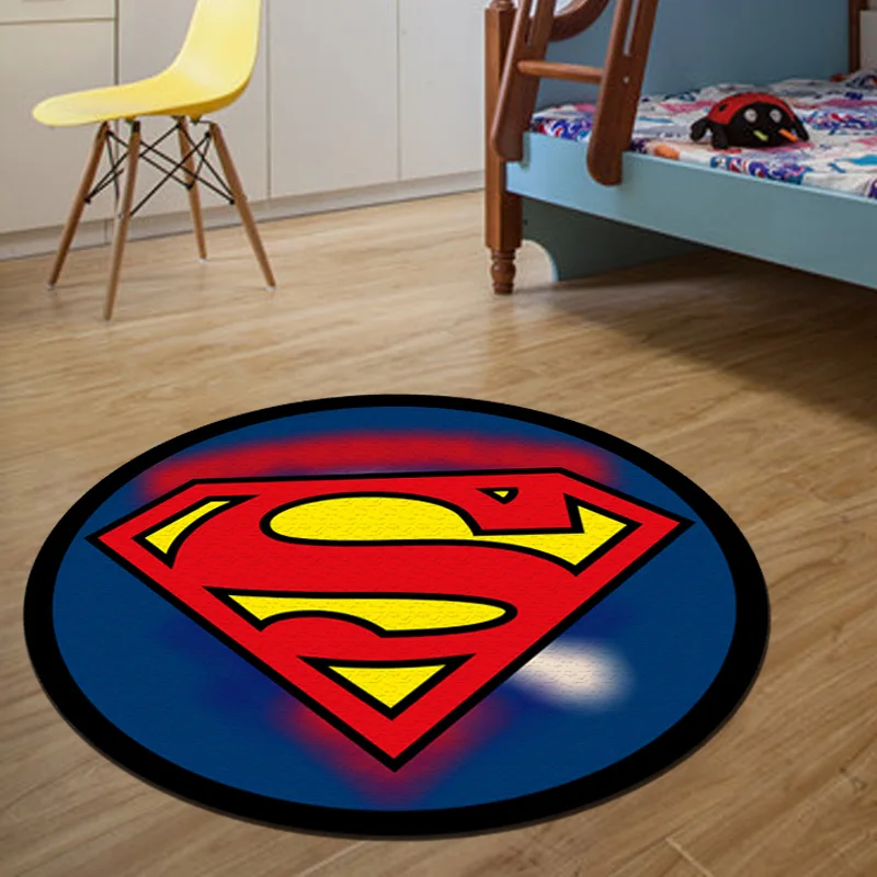 Round Carpet Batman Superman Printed Soft Carpets Anti-slip Rugs Superhero Computer Chair Mat Floor Mat for Home Kids Room Round Carpet Batman Superman Printed Soft Carpets Anti-slip Rugs Superhero Computer Chair Mat Floor Mat for Home Kids Room