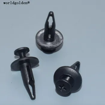

worldgolden 100pcs plastic fasteners Radiator Shroud Trim Retainer for GM#20664092 Ford#N804570S,Land Rover#RYQ500070