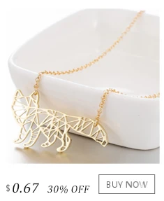 Jisensp модное ожерелье с оригами, слон, геометрическое ожерелье, лесной слон, животное, ювелирное изделие, воротник, подарок на день матери, N192