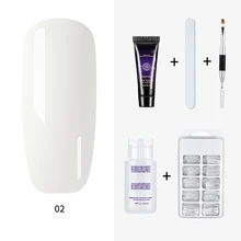 Горячее искусство ногтей набор 15 мл Расширенный клей+ пилка для ногтей+ Двойная ручка+ Clenser раствор+ модель ногтей для маникюра SJ66