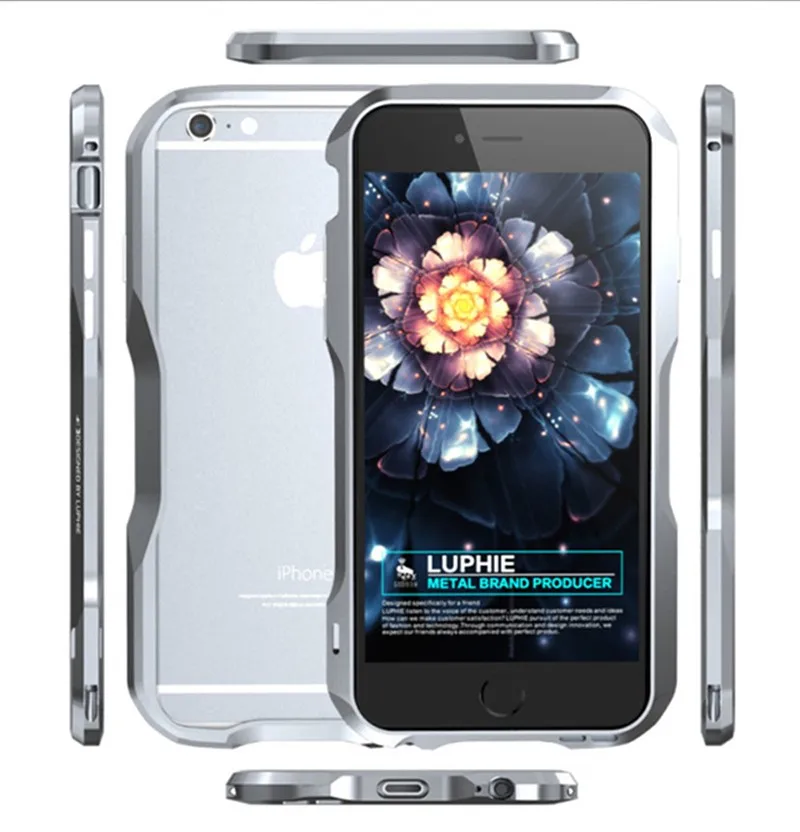 Металлический бампер Luphie для iPhone 6, 7, 8, XS Max, металлический корпус из алюминиевого сплава, чехол для Apple iPhone 6S Plus, 5,5 дюймов, защитный чехол