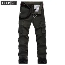 Весна осень JEEP Spirit брюки карго мужские повседневные военные хлопковые брюки Модные Брюки с карманами плюс размер 44 Новинка