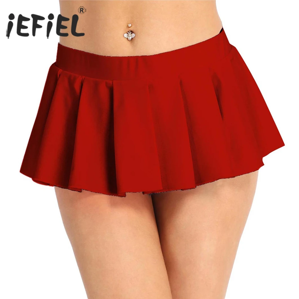 

Women Femme School Girl Sexy Cosplay Skirts Low Rise Comfortable Pleated Mini Skirt Nightwear Evening Parties Clubwear