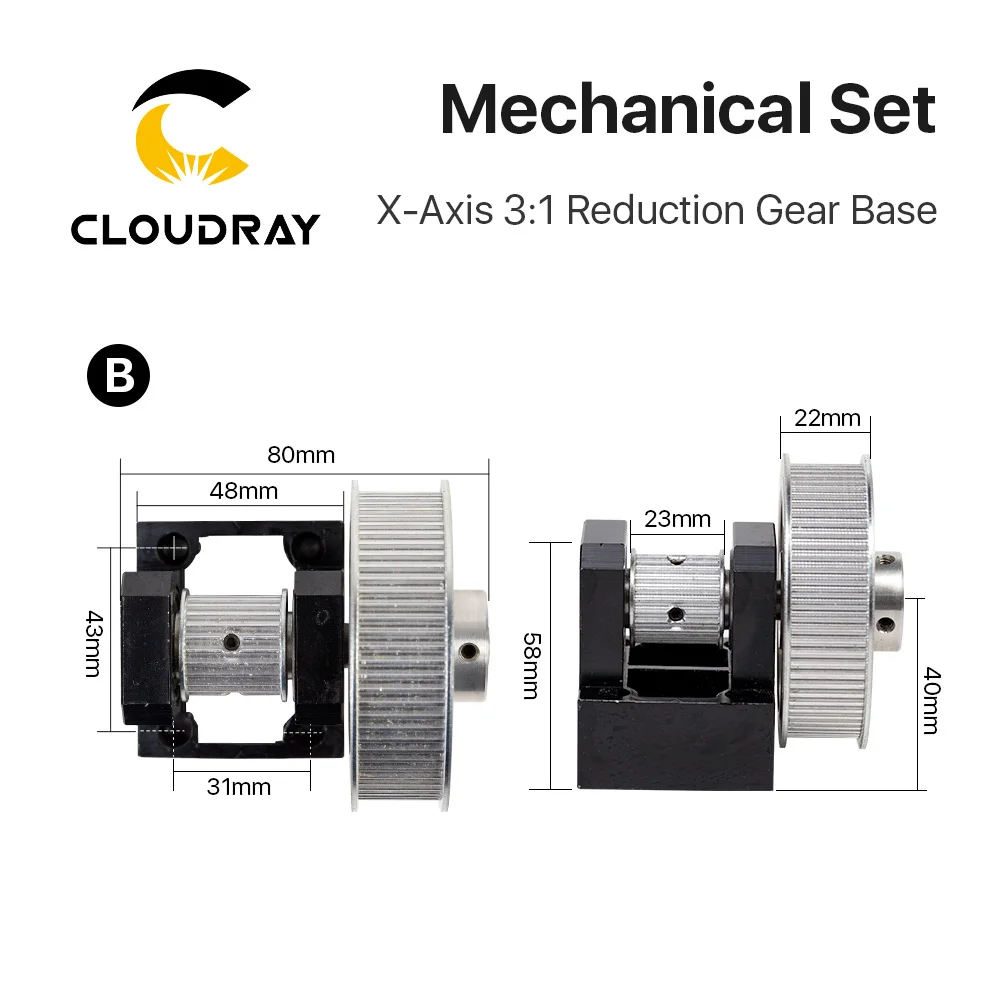 Günstig Cloudray LC Getriebe Basis Set Maschine Mechanische Teile für Laser Gravur Schneiden Maschine