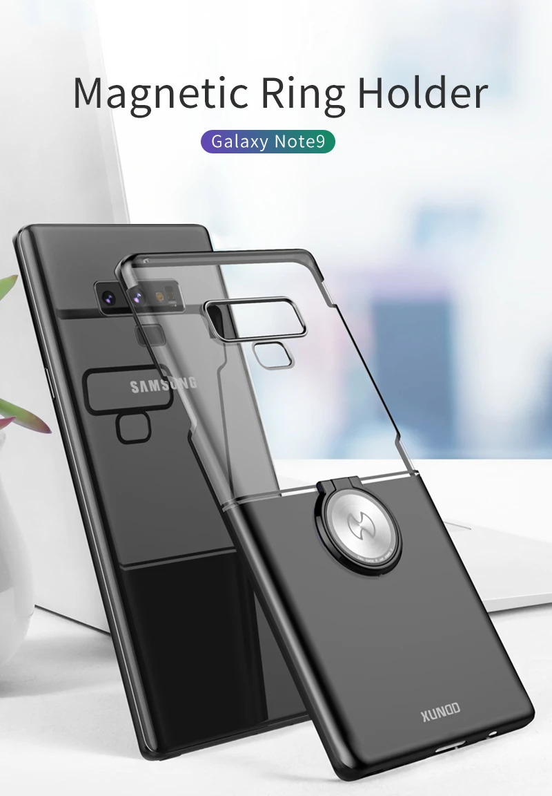 Для samsung Galaxy Note 9 Note 8 чехол Xundd с кольцом на палец, Жесткая крышка из поликарбоната для Galaxy Note 9, чехол с кольцом-держателем