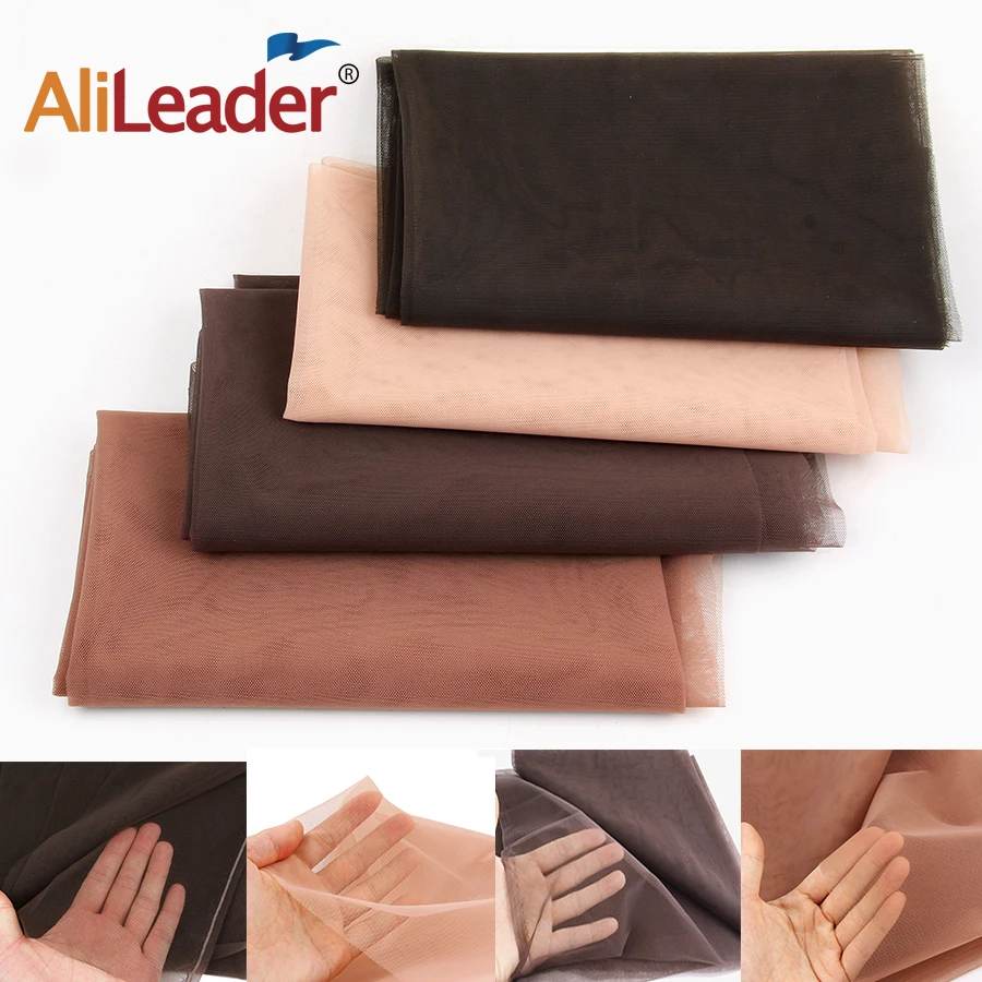 Alileader Invisible Lace Wig Making 1/4 Yard Swiss Lace Net For Making Lace Wig Hairnet Accessories Weaving Cap Tools Hair Net