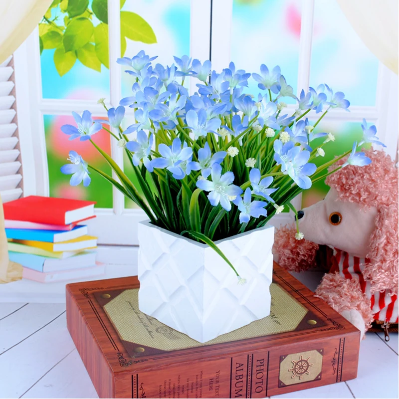 

Orchid potted Artificial Flowers Simulation plant plastic Photo props fake flower indoor decoration