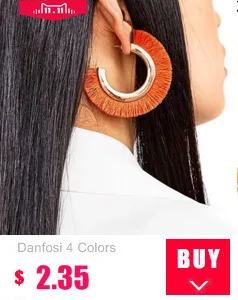 Danfosi Brand Semicircle Style Metal Long Earrings For Women Big Jewelry Gold-Color Ball Stud Earrings Punk Pendientes