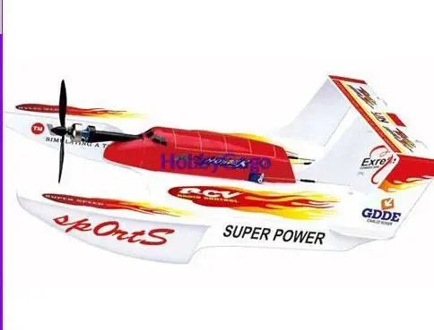 GT 787 4 Channel RC 3-in1 Hydrofoam Electronic Flying Boat Toy Red Color 