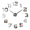 Wall clock watch clocks horloge 3d diy acrylic mirror Stickers Home Decoration Living Room Quartz Needle free shipping 3