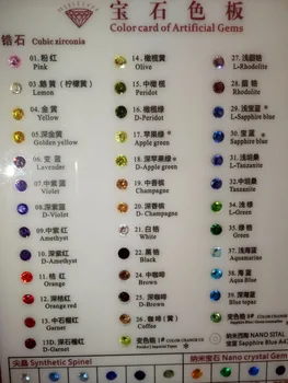 

Factory Sell Good Quality Cubic Zirconia Stone Color Chart