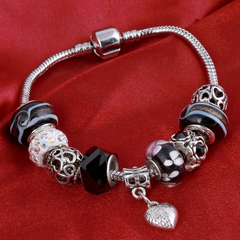 ZOSHI Роскошные хрустальные браслеты и браслеты сердечко серебряного цвета браслеты для женщин браслет ювелирные изделия Pulseira Feminina