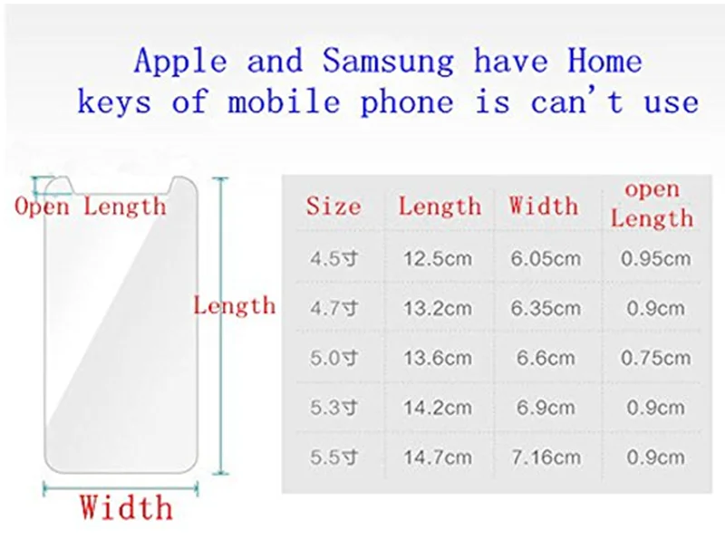 2 шт Универсальные " 4,3" 4," 4,7" " 5,3" 5," 5,7" "Закаленное стекло протектор экрана для Haier VERTEX Mizu Jinga Texet Uhans