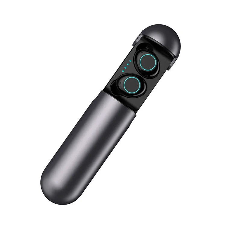 Наушники Blutooth IPX8, водонепроницаемые спортивные беспроводные наушники, HD стерео Bluetooth 5,0, беспроводные наушники с микрофоном - Цвет: Черный